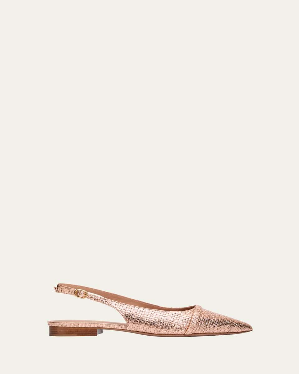 Jama Metallic Slingback Ballerina Flats